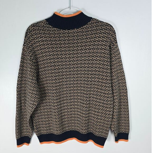 The Upside Castilla Clementine Sweater Mock Neck Geometric Pattern Multicolor S - Picture 2 of 8
